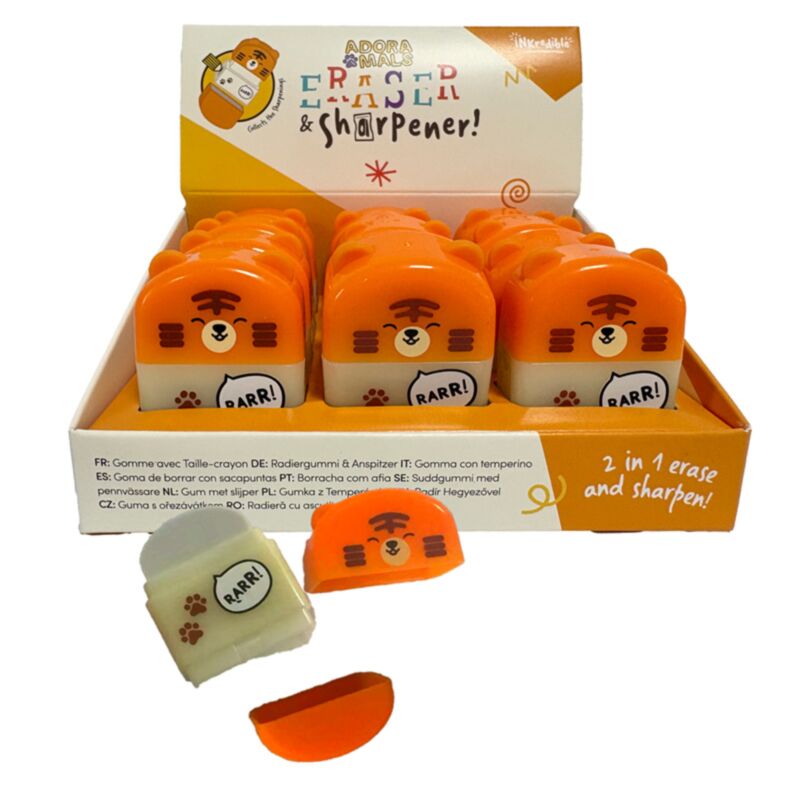 STA468 TEMPERAMATITE E GOMA 2 IN 1 ANIMALI DOLCI ADORAMALS 41273
