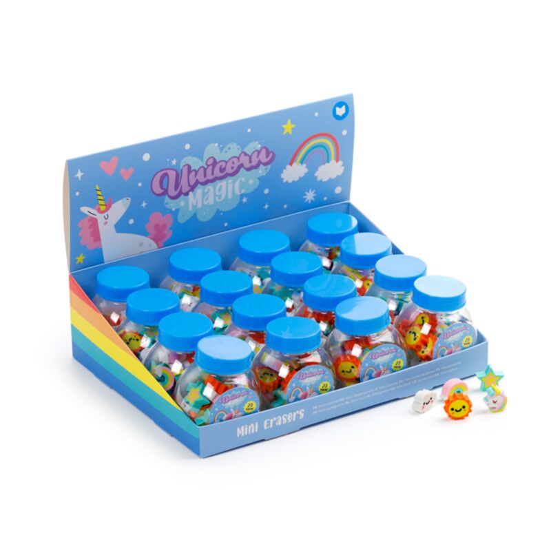 STA457 CONFEZIONE DI MINI GOMME DA CANCELLARE MAGIA DELL'UNICORNO 41273