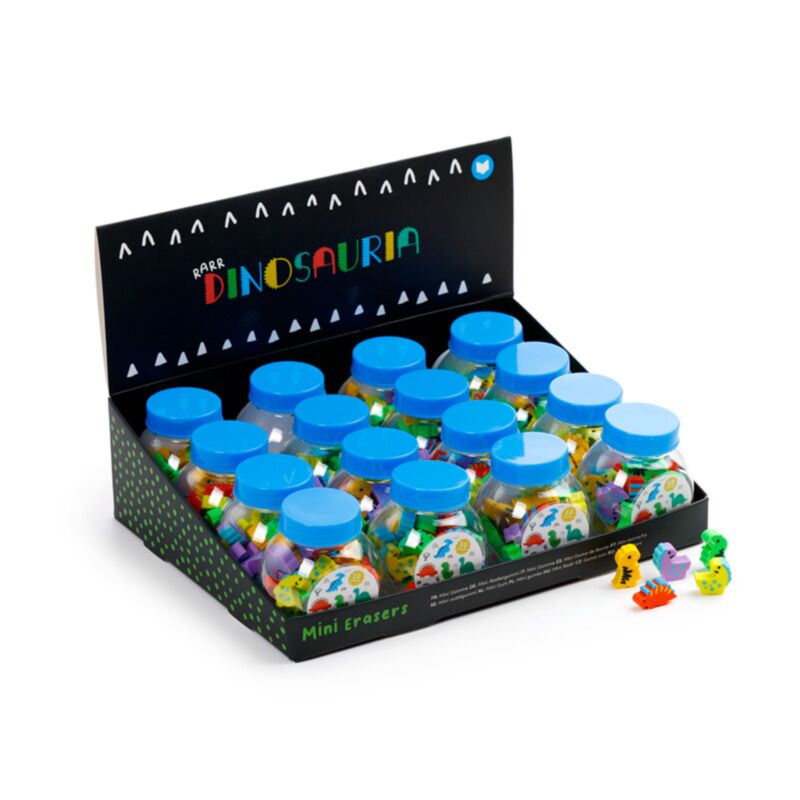 STA456 CONFEZIONE DI MINI GOMME DA CANCELLARE DINOSAURI 41273