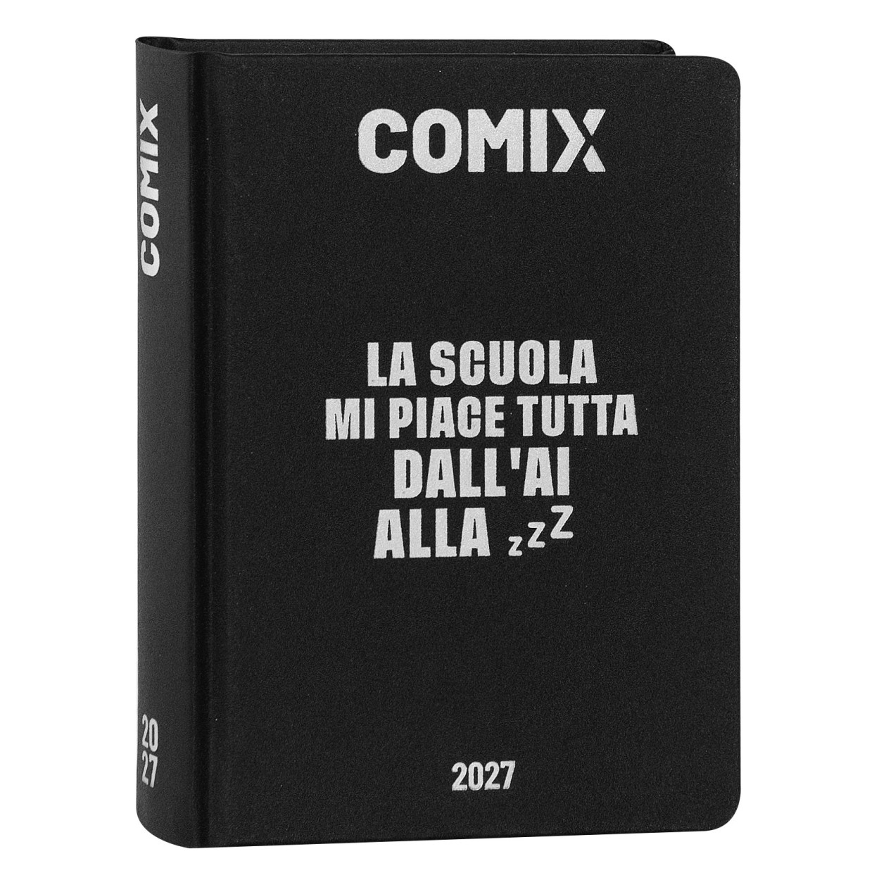 AGENDA COMIX 16M MINI BLACK&SILVER 16x11,5cm 76588BS 41349