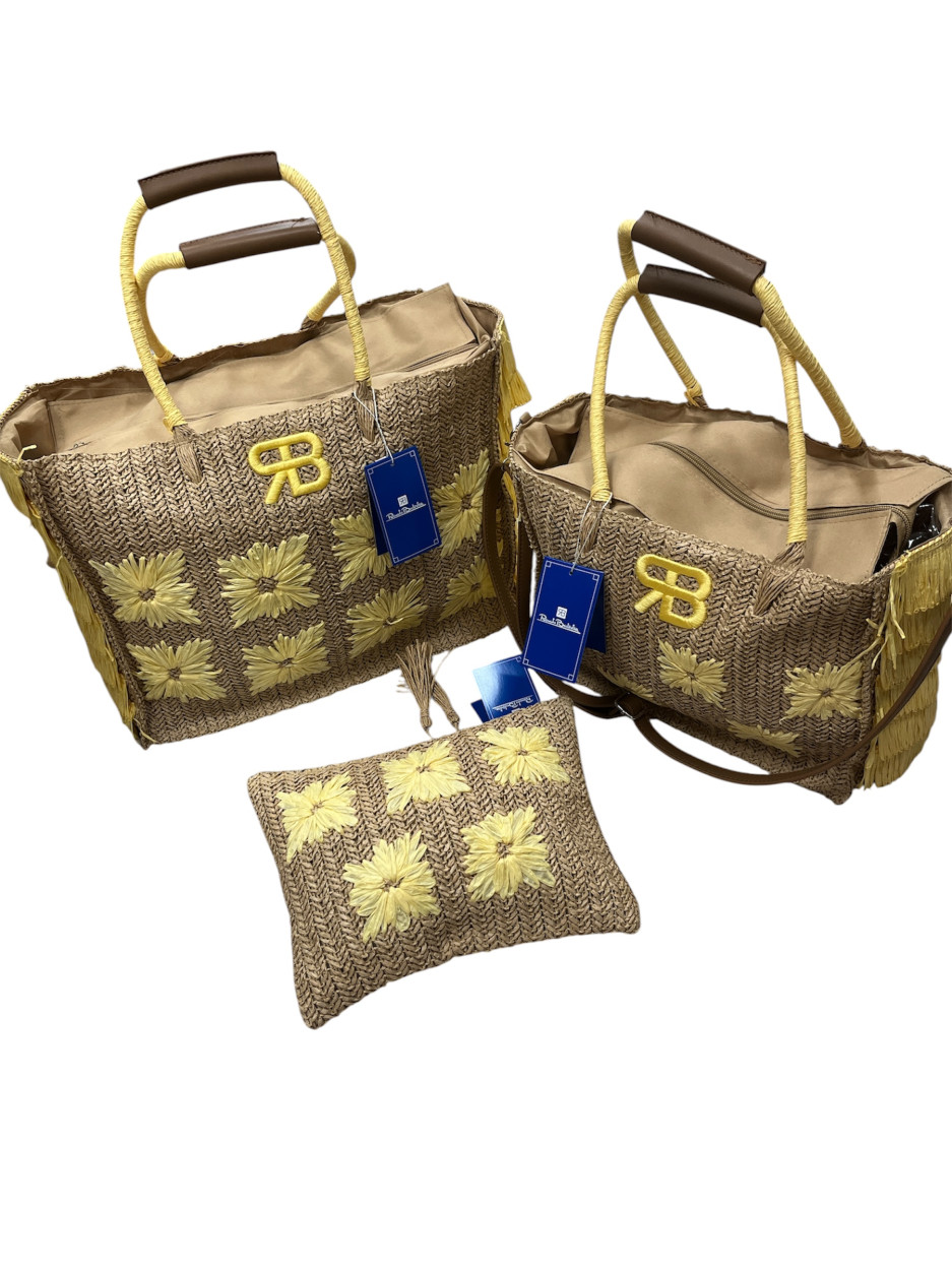 62002/NISIDA NT L BORSA MARE, M BAULETTO, S POCHETTE NATURALE 41233