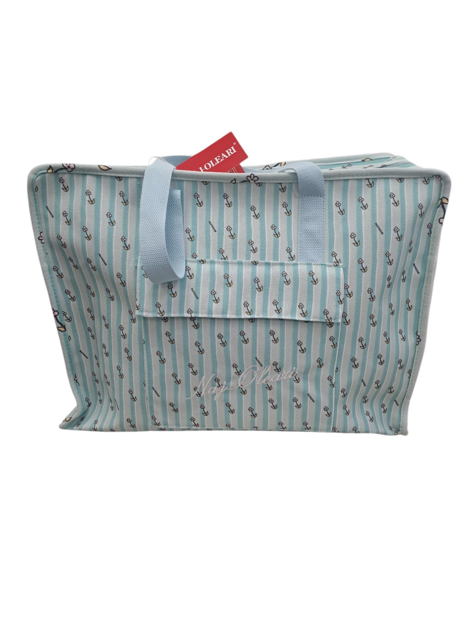 62000/PUF AZ BORSA MARE AZZURRO-FIORI 41233
