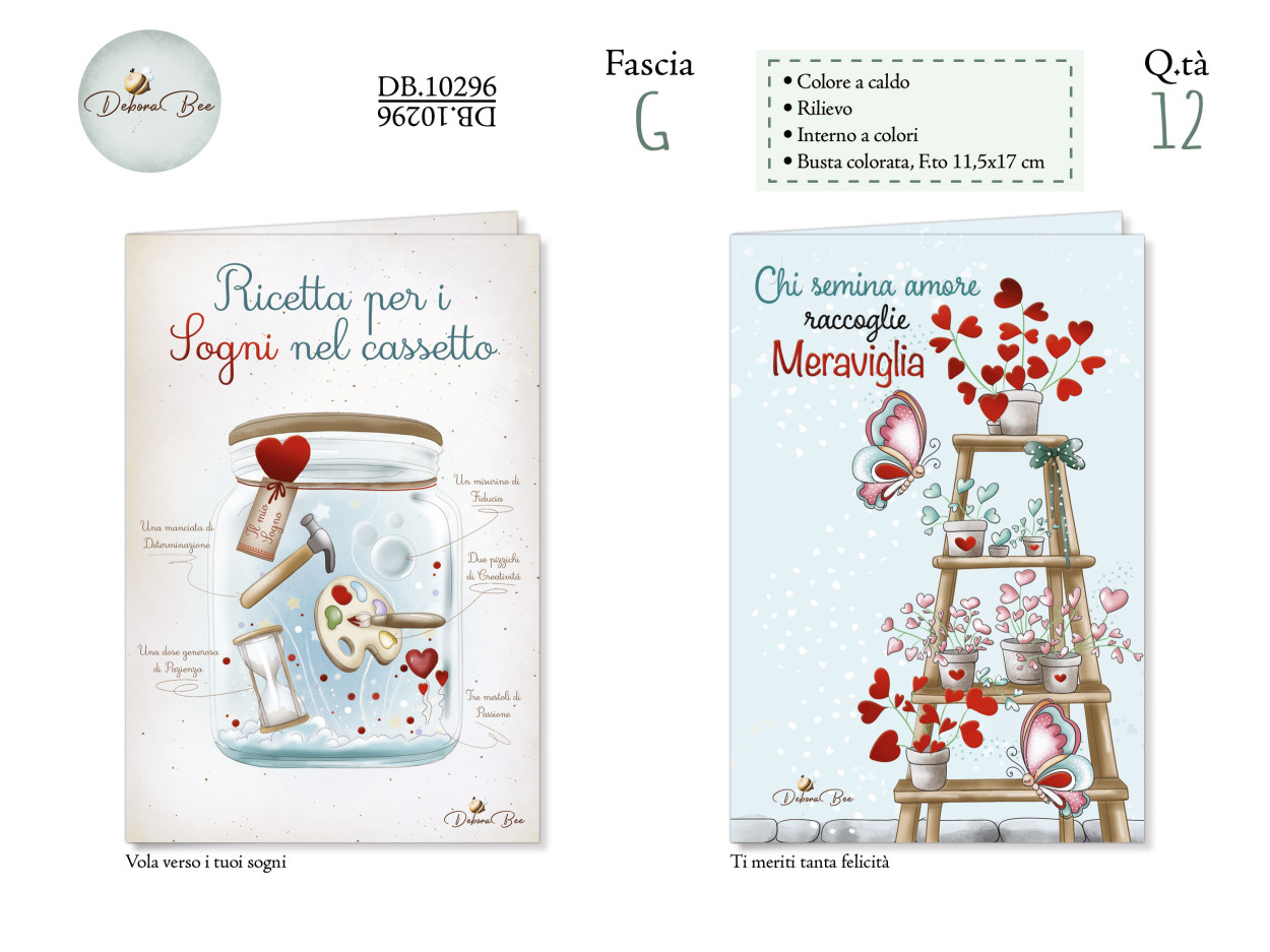 DB10296 BIGLIETTI D'AUGURI DEBORA BEE 40631