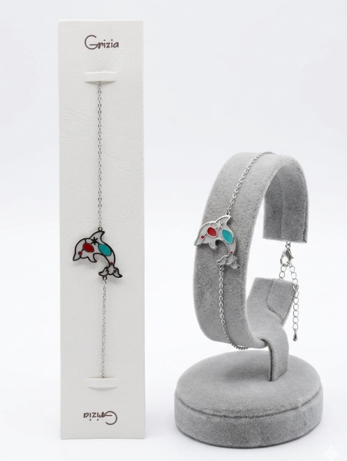 BR1818 BRACCIALE DELFINO ACC. CHIR. SMALTATO 41235