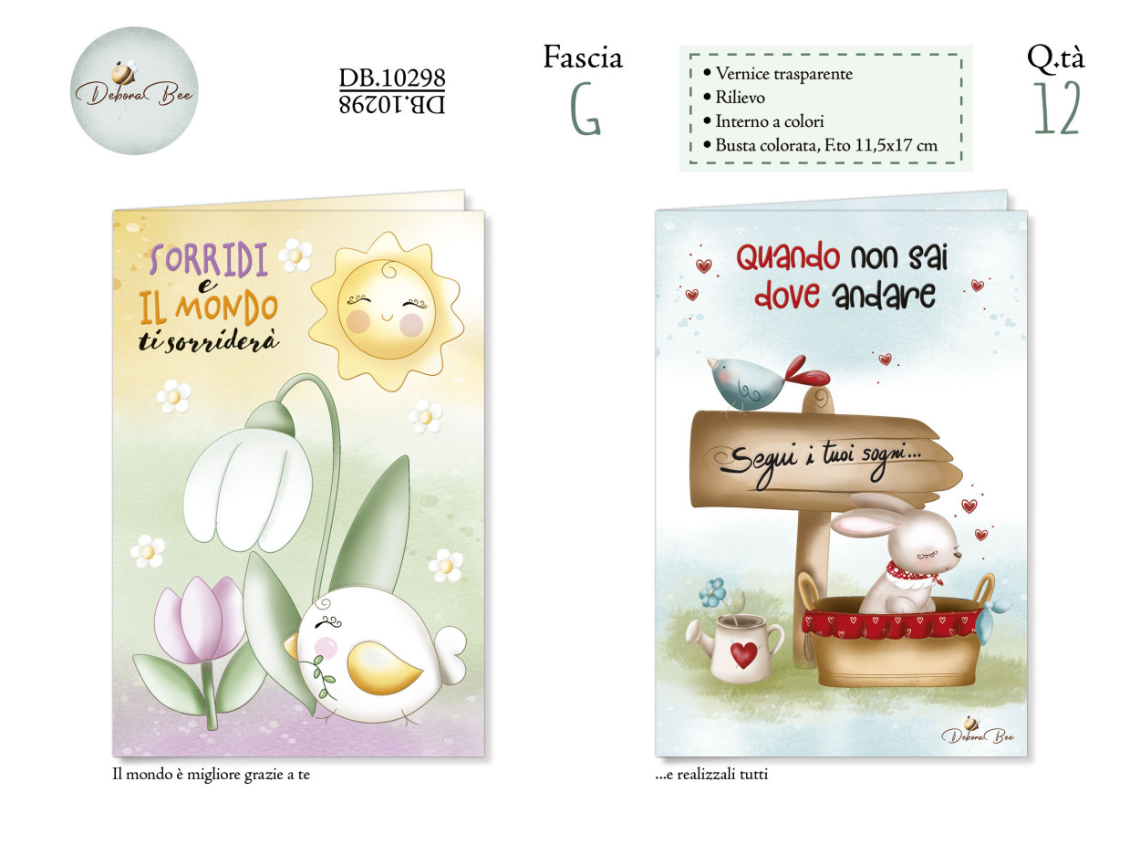 DB10298 BIGLIETTI D'AUGURI DEBORA BEE 40631
