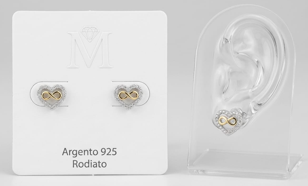 OR1694 ORECCHINI CUORE CON INTERNO INFINITO 52533