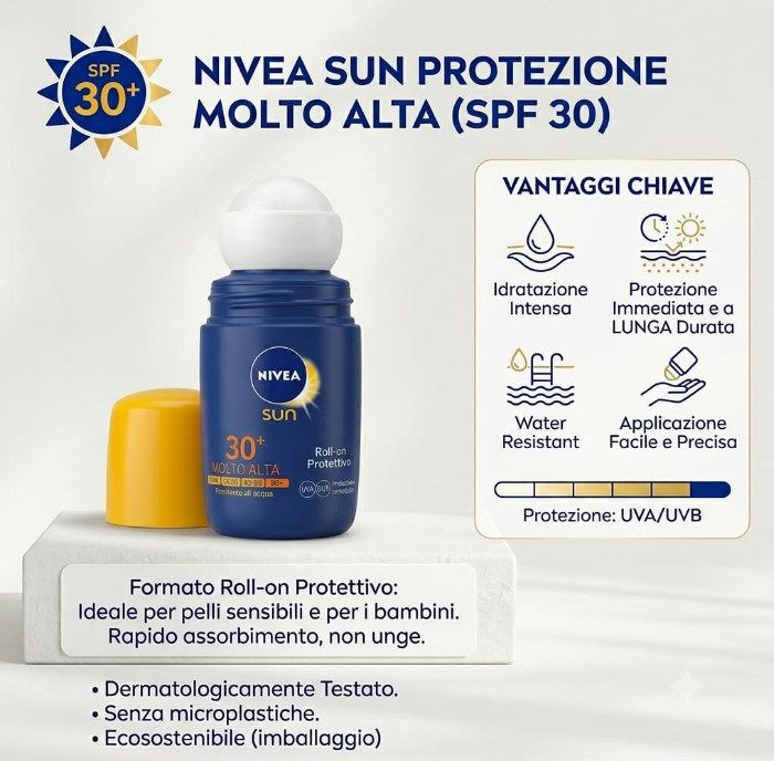 NIVEA SUN ROLL ON FP30 50ml 5713 41404