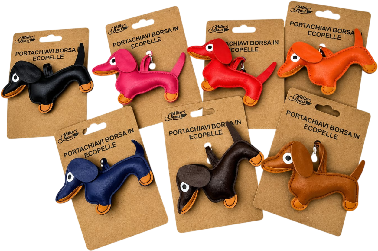 PORTACHIAVE PER BORSA IN ECOPELLE BASSOTTO 41114