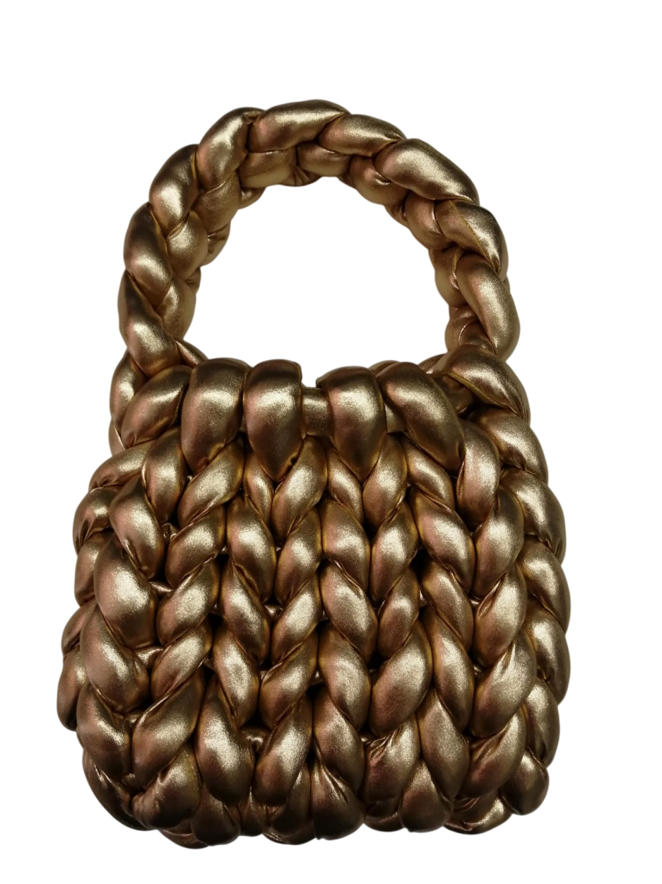 SOFTBAG-05 BORSA INTRECCIO LUREX ORO LIGHT 41114