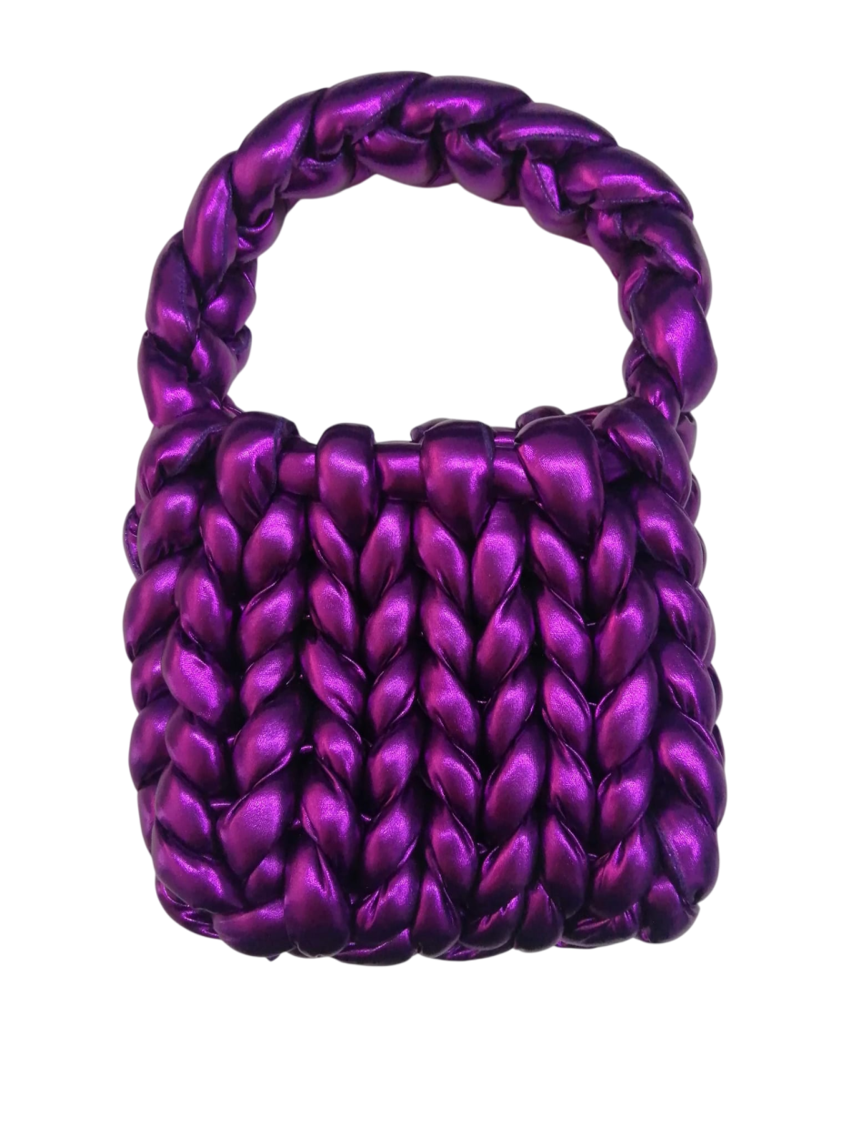 SOFTBAG-03 BORSA INTRECCIO LUREX FUCSIA 41114