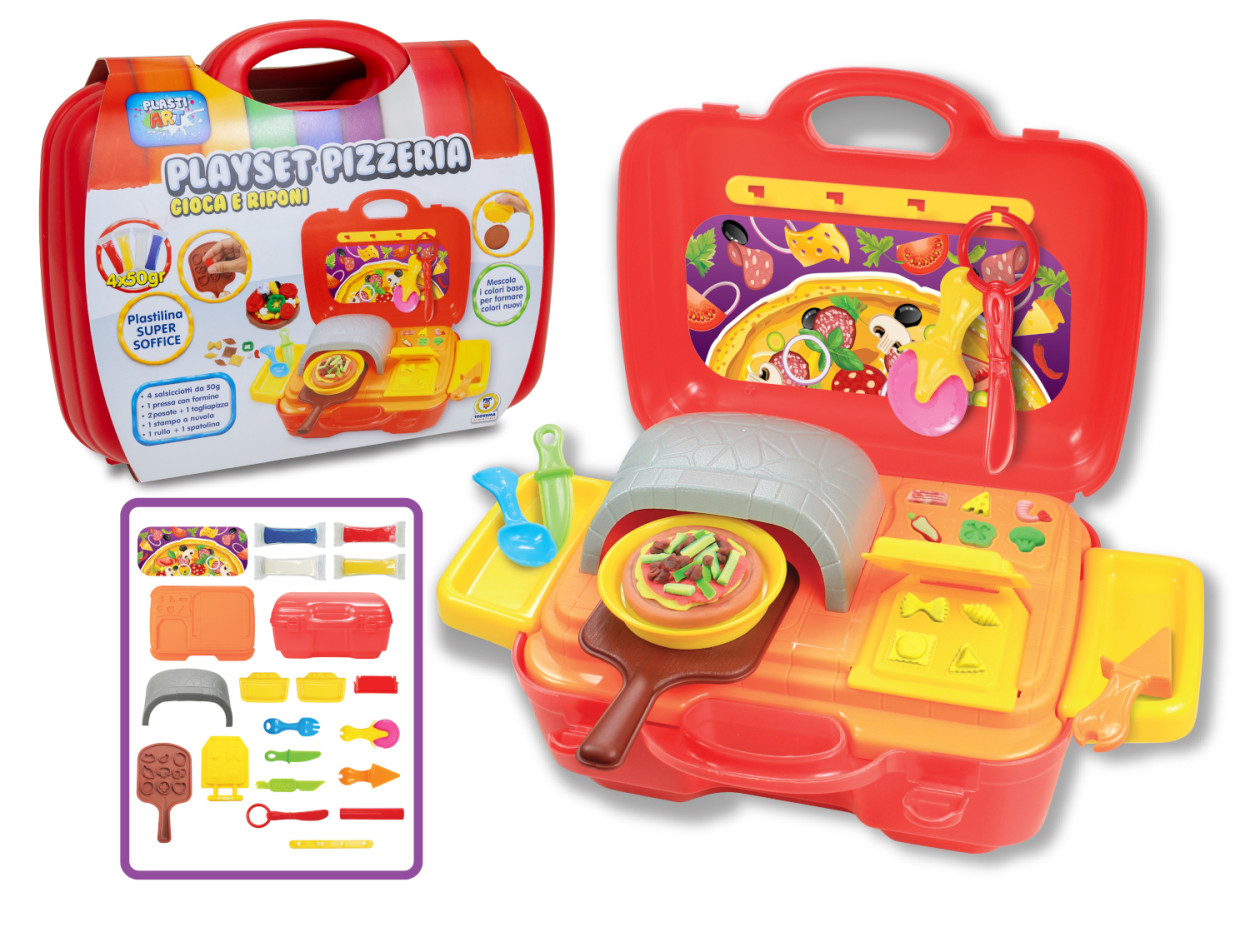 PLASTIART PLAYSET PIZZERIA GIOCA E RIPONI 71199 53126