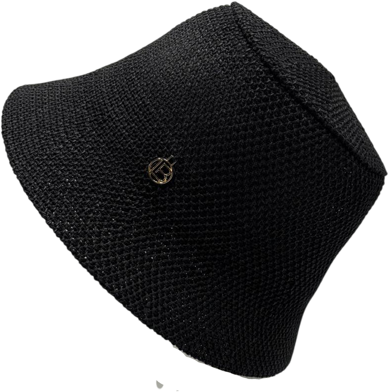 LB26S802-20 CAPPELLO BUCKET SIMIL PAGLIA NERO 55392