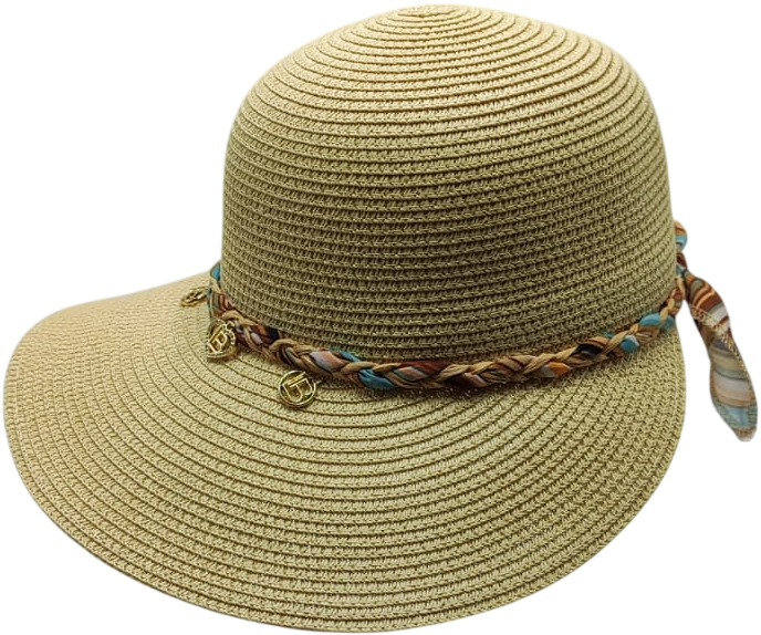 LB26S809-03 CAPPELLO PAMELA CON CHARM BEIGE 55392