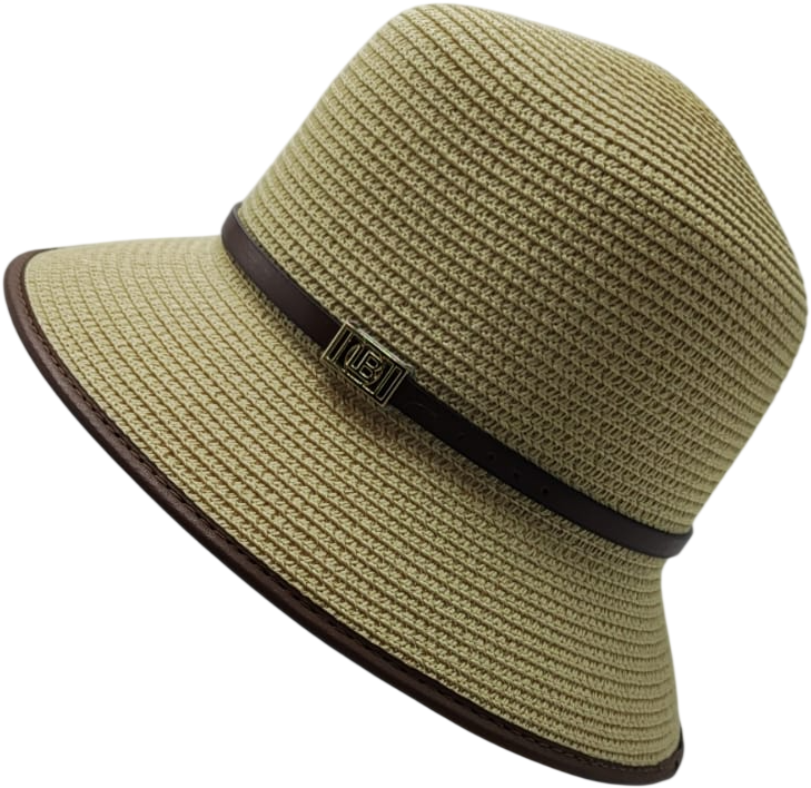LB26S810-03 CAPPELLO BUCKET CON CINTURINO BEIGE 55392