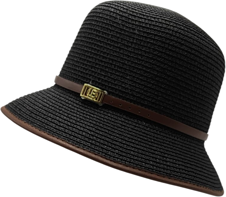LB26S810-20 CAPPELLO BUCKET CON CINTURINO NERO 55392