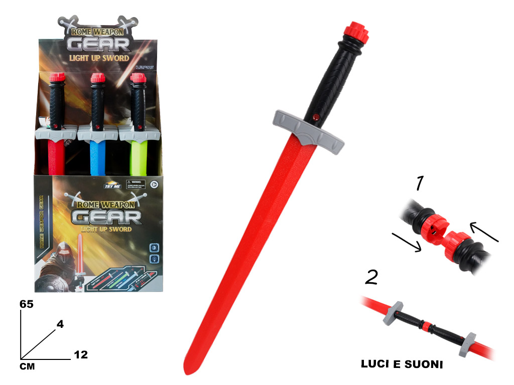 MAXI SPADA CON LUCI E SUONI DB 12pz 168639 41272