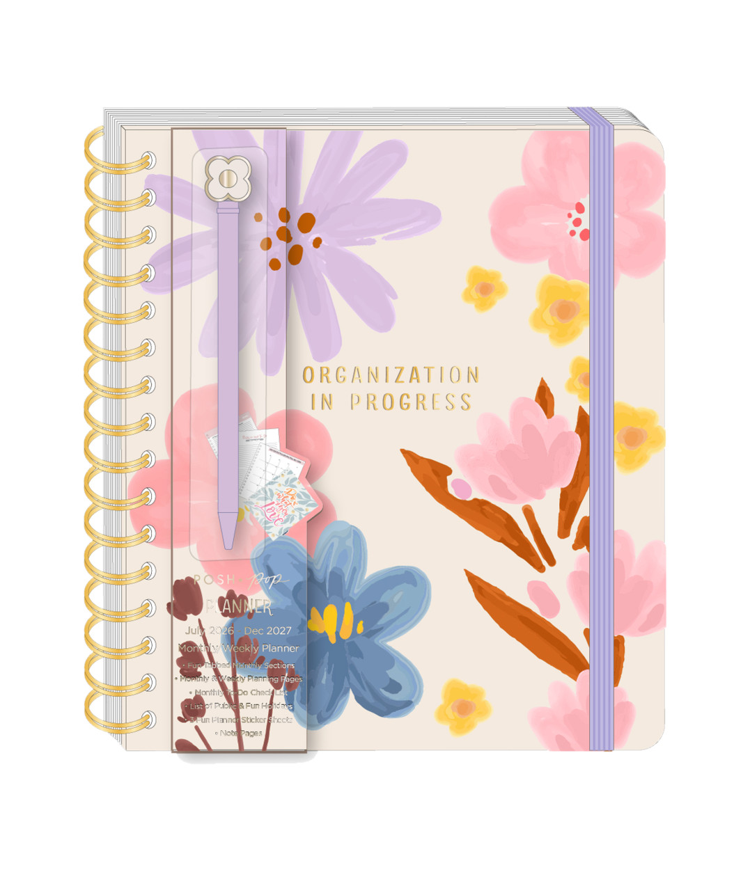 AGENDA SPIRALATA LARGE 18 MESI SETTIMANALE FLOREALE PASTEL 31229PA-D5792 41434
