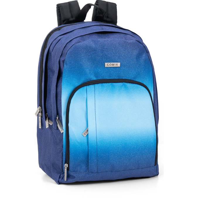 ZAINO ORGANIZZATO SFUMATO GLITTER BLU COMIX 76228SB 41349