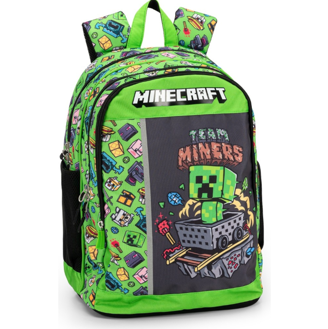 ZAINO SCUOLA ORGANIZZATO MASCOTS MINECRAFT 75959 41349