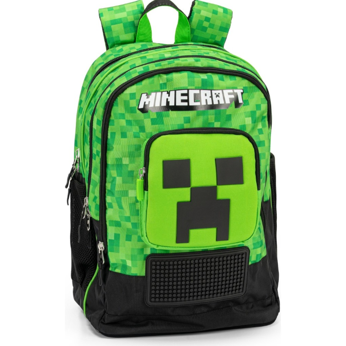ZAINO SCUOLA ORGANIZZATO PIXEL MINECRAFT 75907 41349