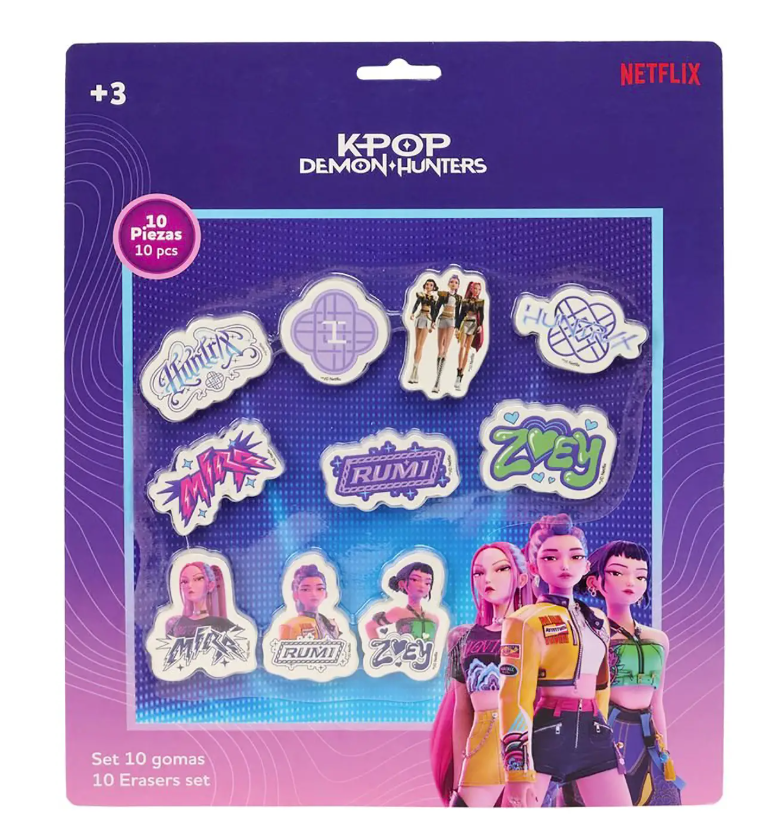 SET OF 10 ERASERS K-POP DEMON HUNTERS 342660166 41177