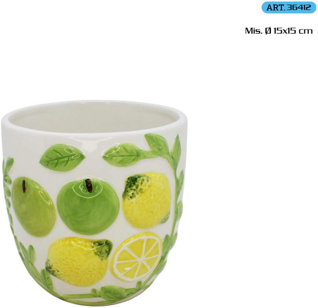 VASO CERAMICA DEC. FRUTTA 236412 52548