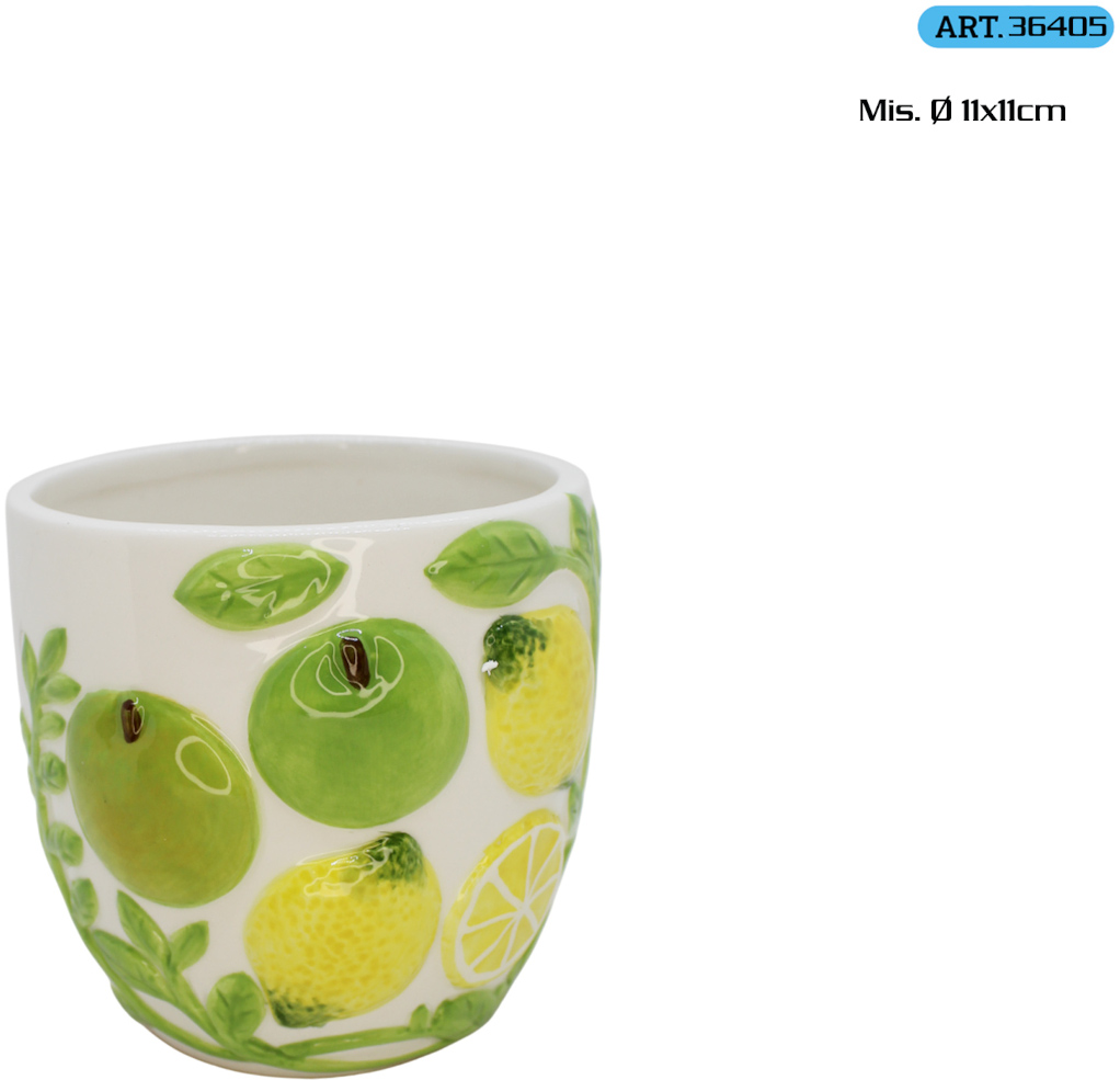 VASO CERAMICA DEC. FRUTTA 236405 52548
