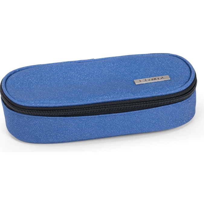ASTUCCIO OVALE ORGANIZZATO GLITTER BLU COMIX 76571GB 41349