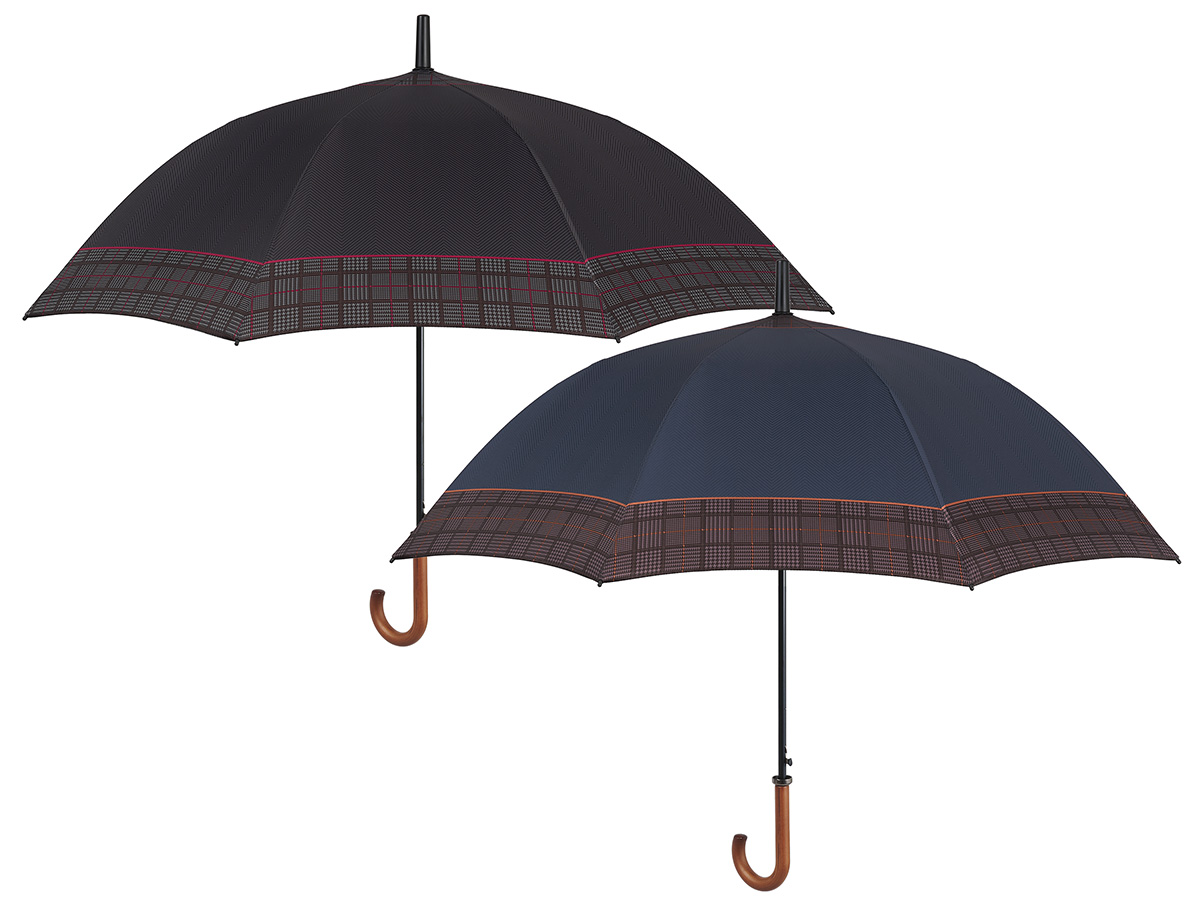 OMBRELLO UOMO GOLF AUTOMATICO 65/8 UNITO BORDO SCOZZESE PERLETTI 26512 40035