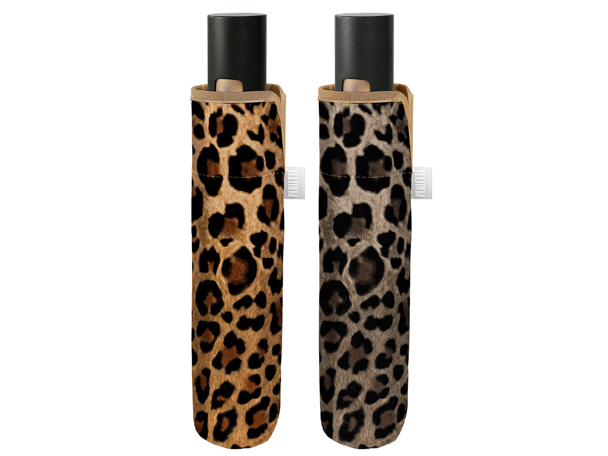 OMBRELLO DONNA MINI AUTOMATICO LEOPARDO PERLETTI 26495 40035