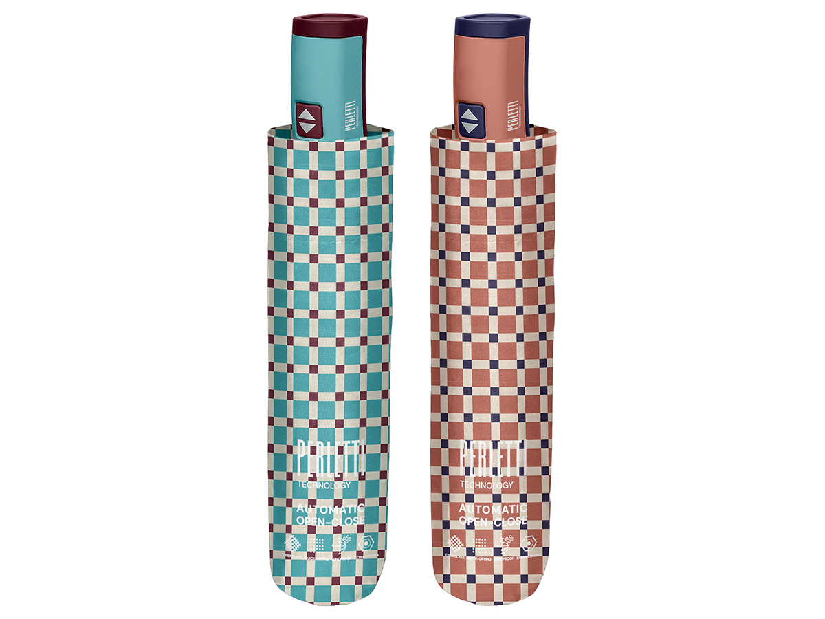 OMBRELLO DONNA MINI A/C 54/8 LIGHT TONDO GEOMETRICO TECHNOLOGY 21832 40035