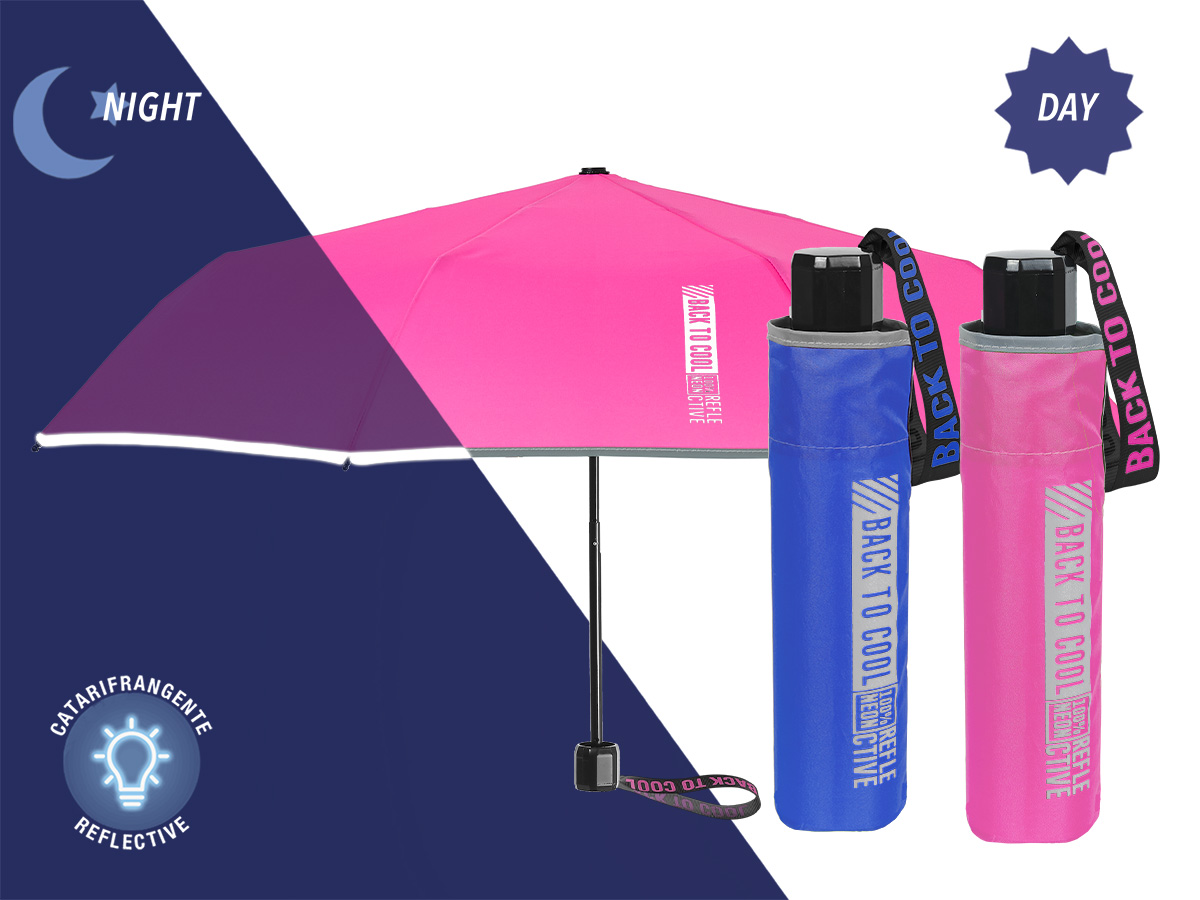 OMBRELLO MINI MANUALE 50cm BLU E FUCSIA COOLKIDS 15677 40035