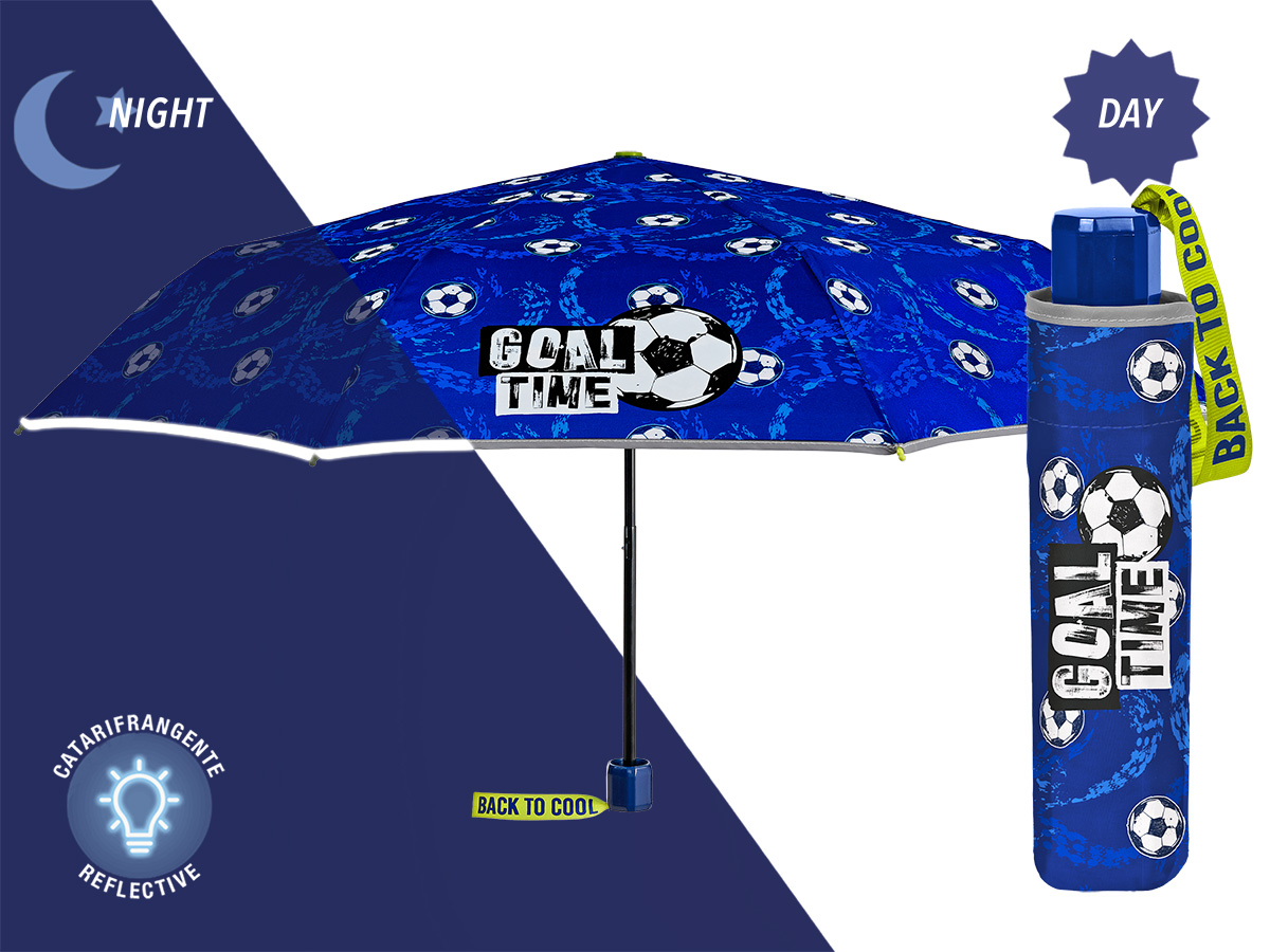 OMBRELLO MINI MANUALE 50cm CALCIO COOLKIDS PERLETTI 15676 40035