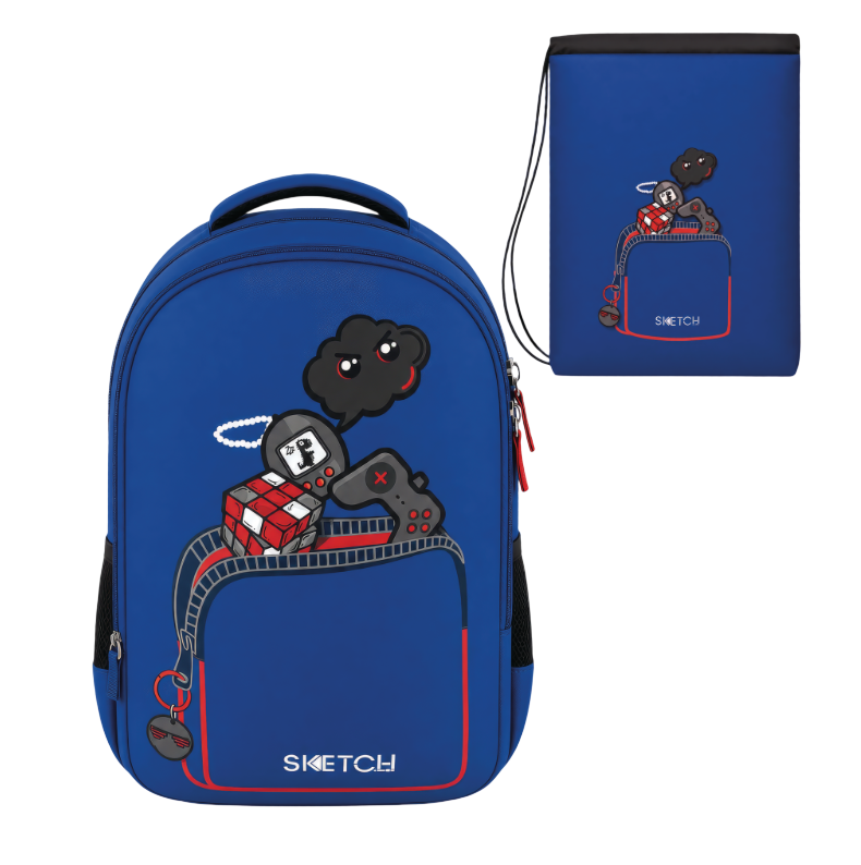 KE900B10 SKETCH26 ZAINO+SACCA BOY BLU 40720