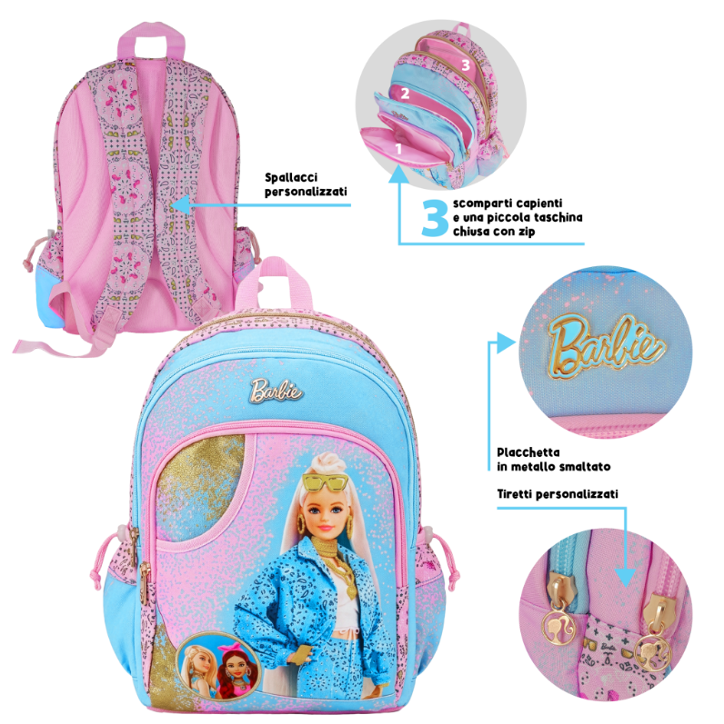 BA9A3000 BARBIE26 ZAINO ROUND 40720