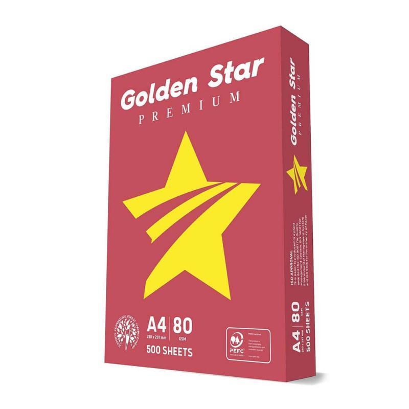 CARTA FOTOCOPIE A4 GOLDEN STAR ROSSA 80 gr. 500FF 53381