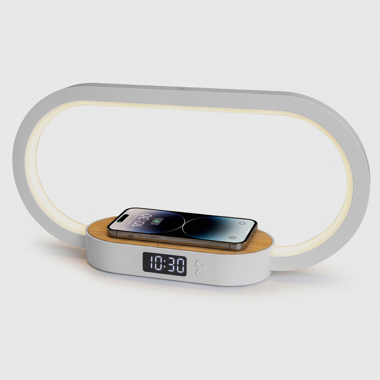 TM-2221-BB TECHMADE OROLOGIO DIGITALE RICARICA WIRELESS 15W BAMBOO 41464