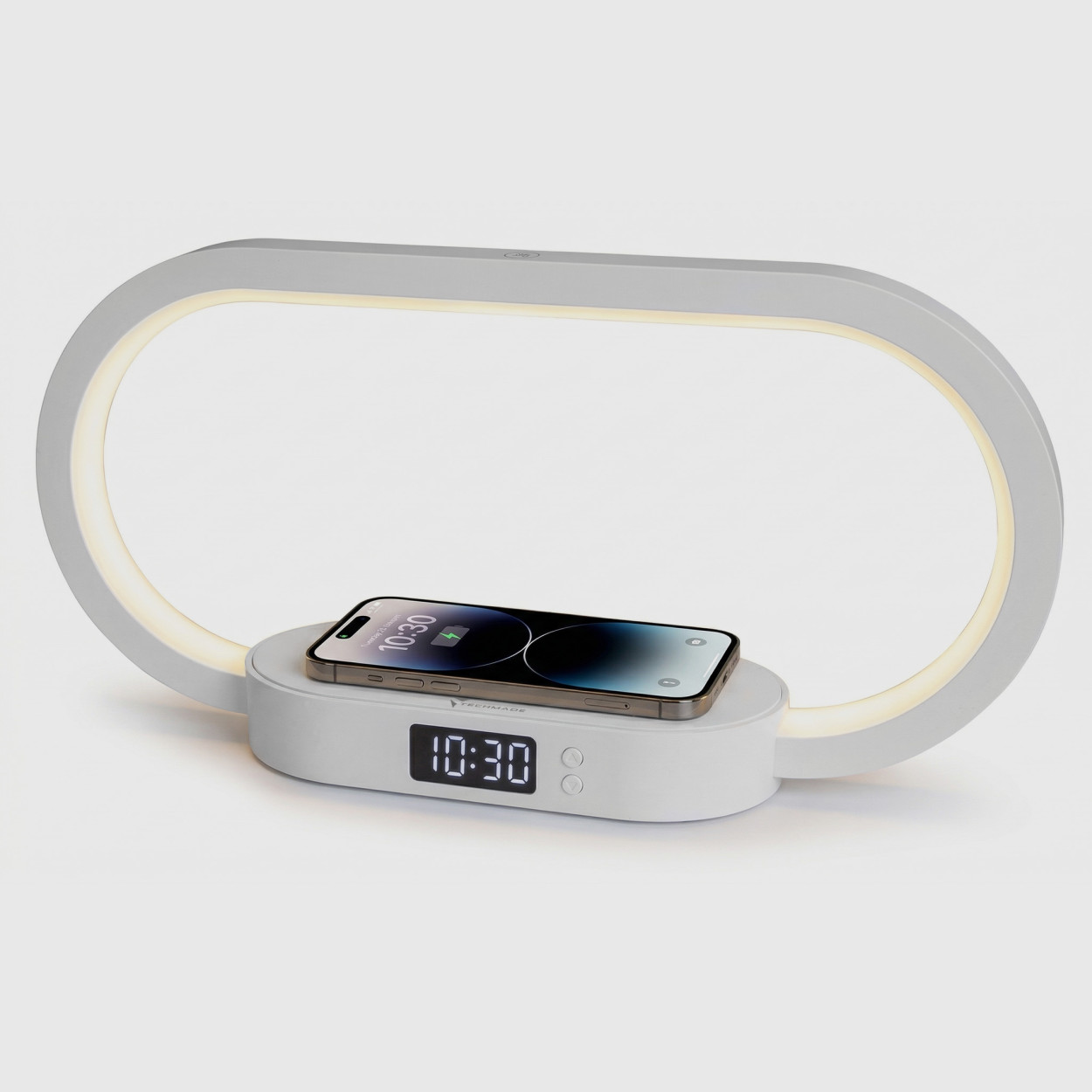 TM-2221-WH TECHMADE OROLOGIO DIGITALE RICARICA WIRELESS 15W BIANCA 41464