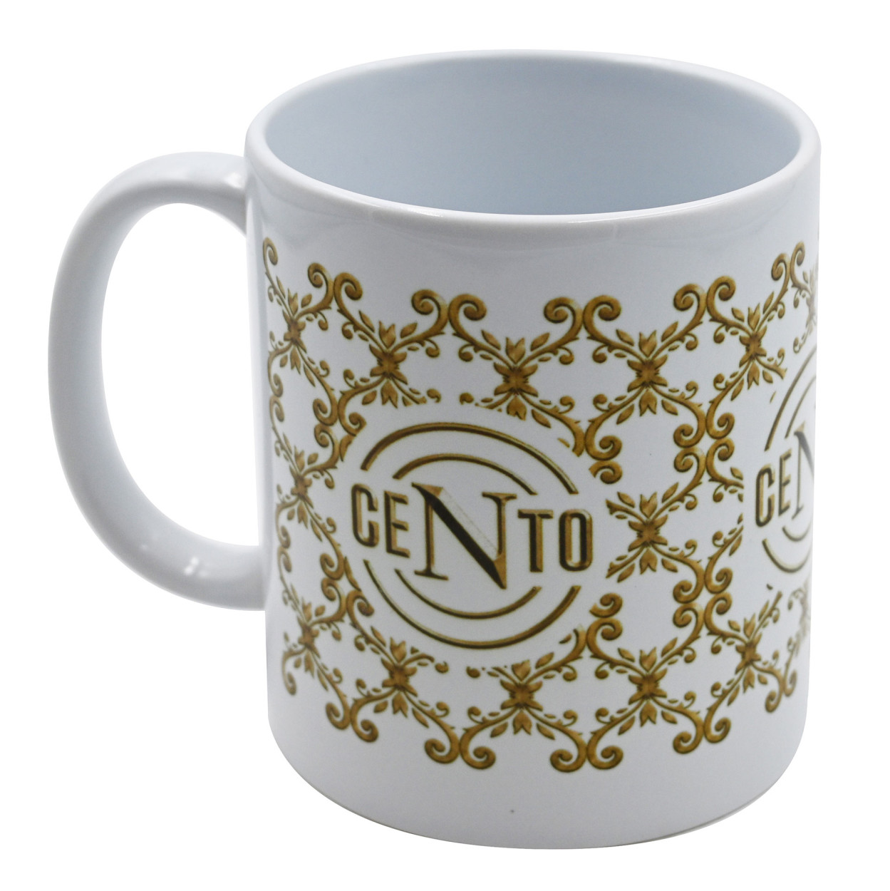 NACE07 TAZZA IN CERAMICA STAMPA IN ORO NAPOLI CENTO 41426