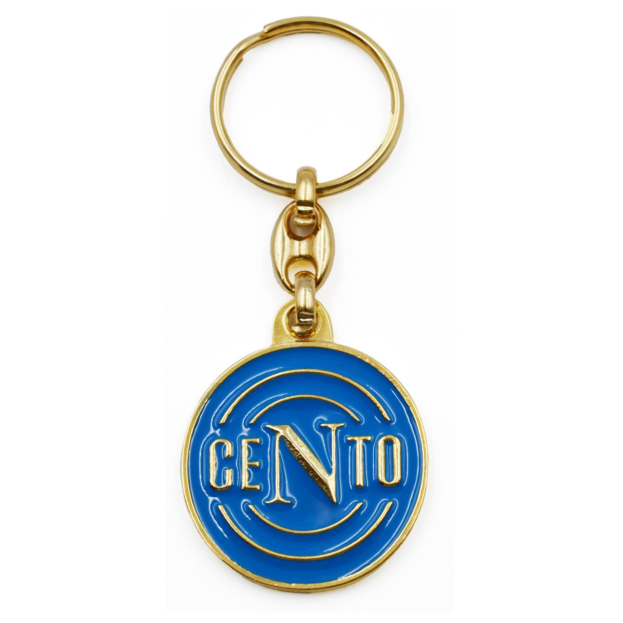NACE03 PORTACHIAVI IN METALLO DORATO 3D SMALTATO NAPOLI CENTO 41426