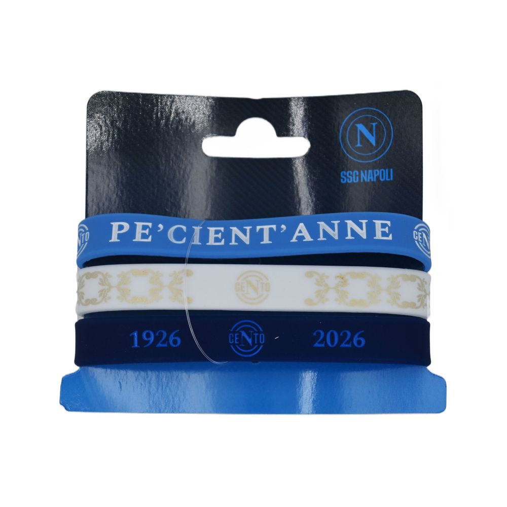 NACE06 TRIS BRACCIALETTI IN SILICONE NAPOLI CENTO 41426
