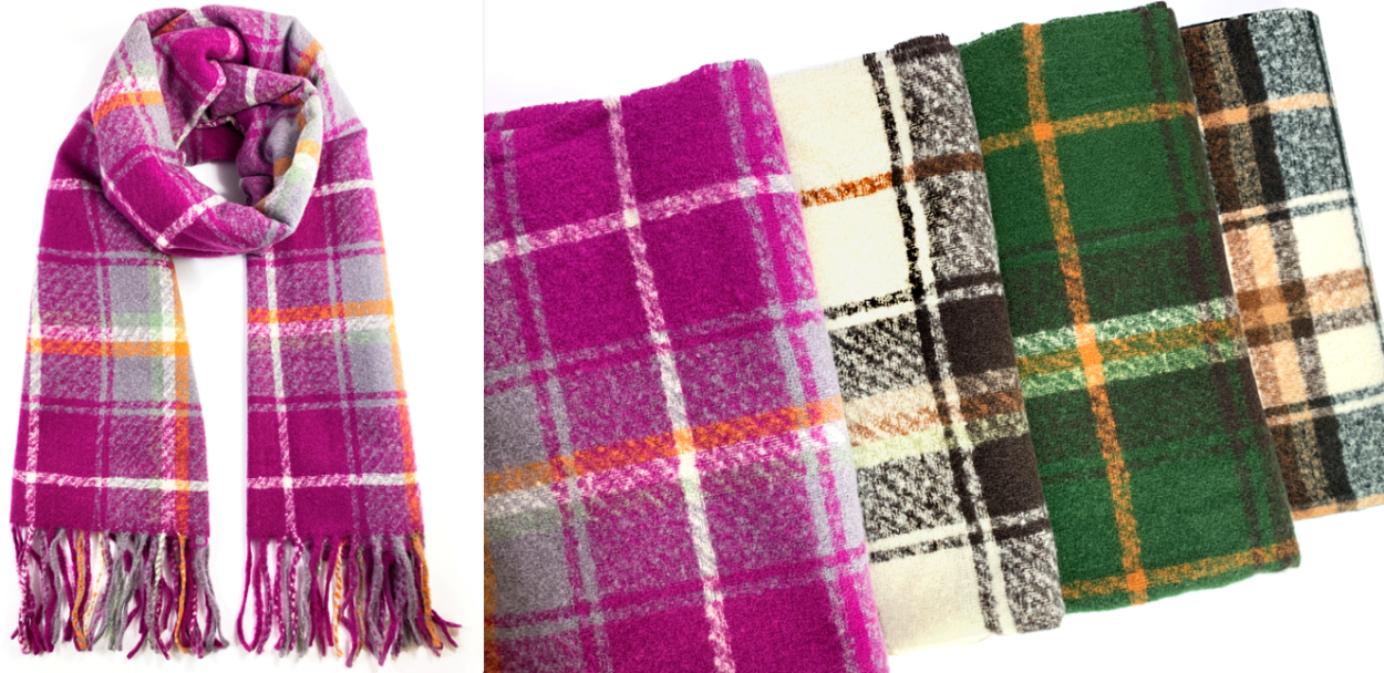 AC1288 SCIARPA DONNA LE KIKKE CON BUSTA OMAGGIO 180x70cm 41414
