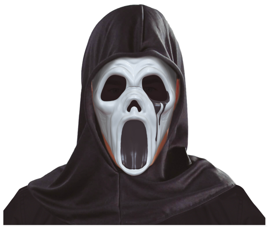 MASCHERA ASSASSINO CON CAPPUCCIO PVC 20084 52833