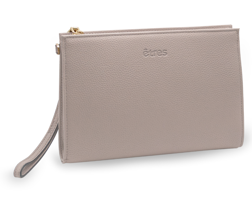 ET-HB002 ETRES HANDBAG PINK-GOLD IN SIMILPELLE CON ZIP E TRACOLLA 41464