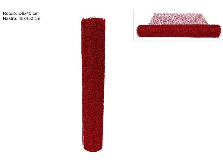 ROTOLO SPIDER 45cmx4,5mt ROSSO CON GLITTER 469881 40649