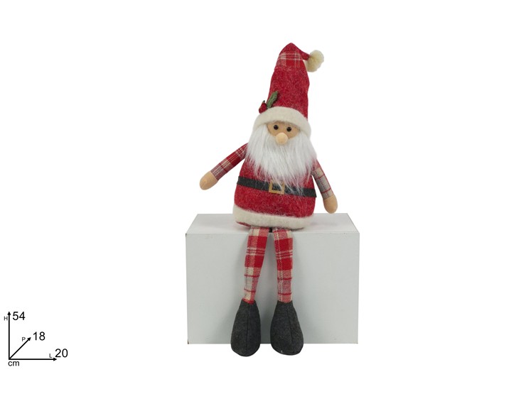 BABBO NATALE SEDUTO 54cm CON PELLICCIA 469454 40649