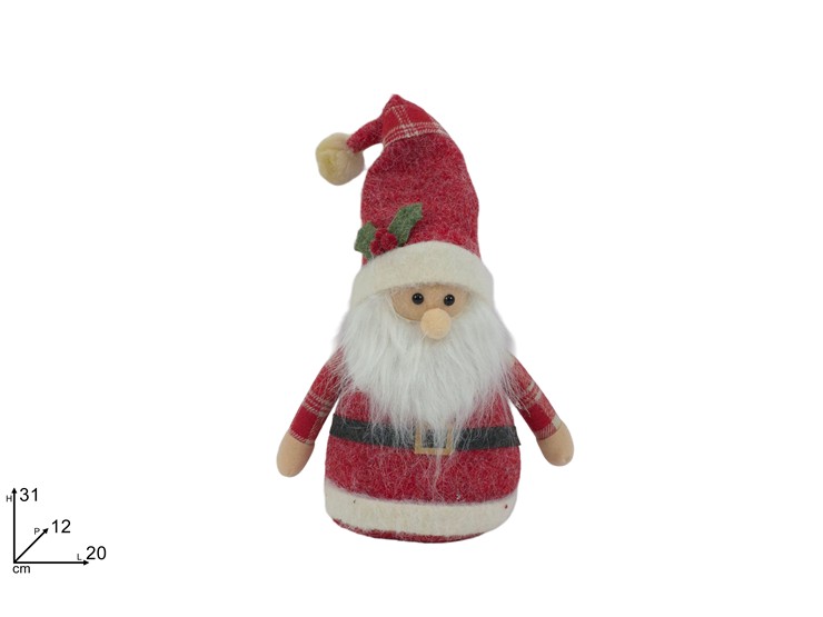 BABBO NATALE CON PELLICCIA 31cm 345031 40649