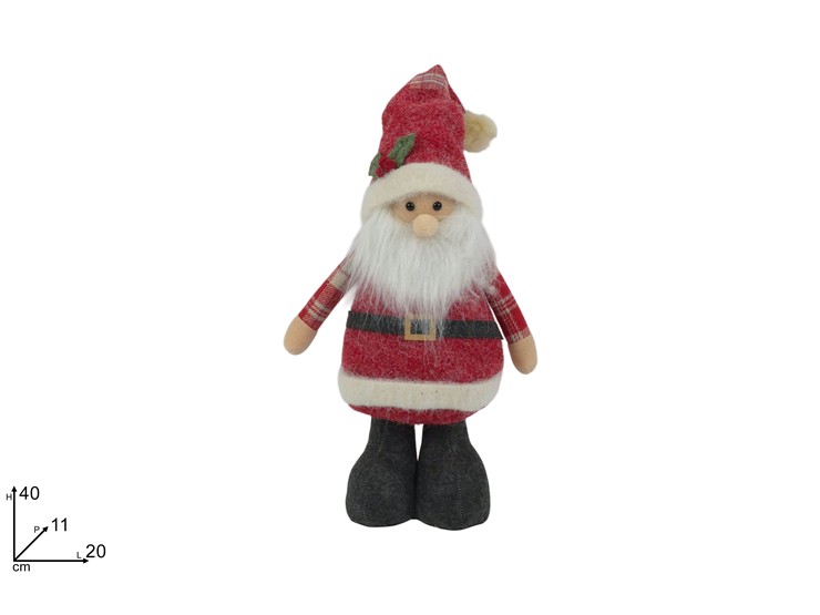 BABBO NATALE CON PELLICCIA 40cm 345017 40649