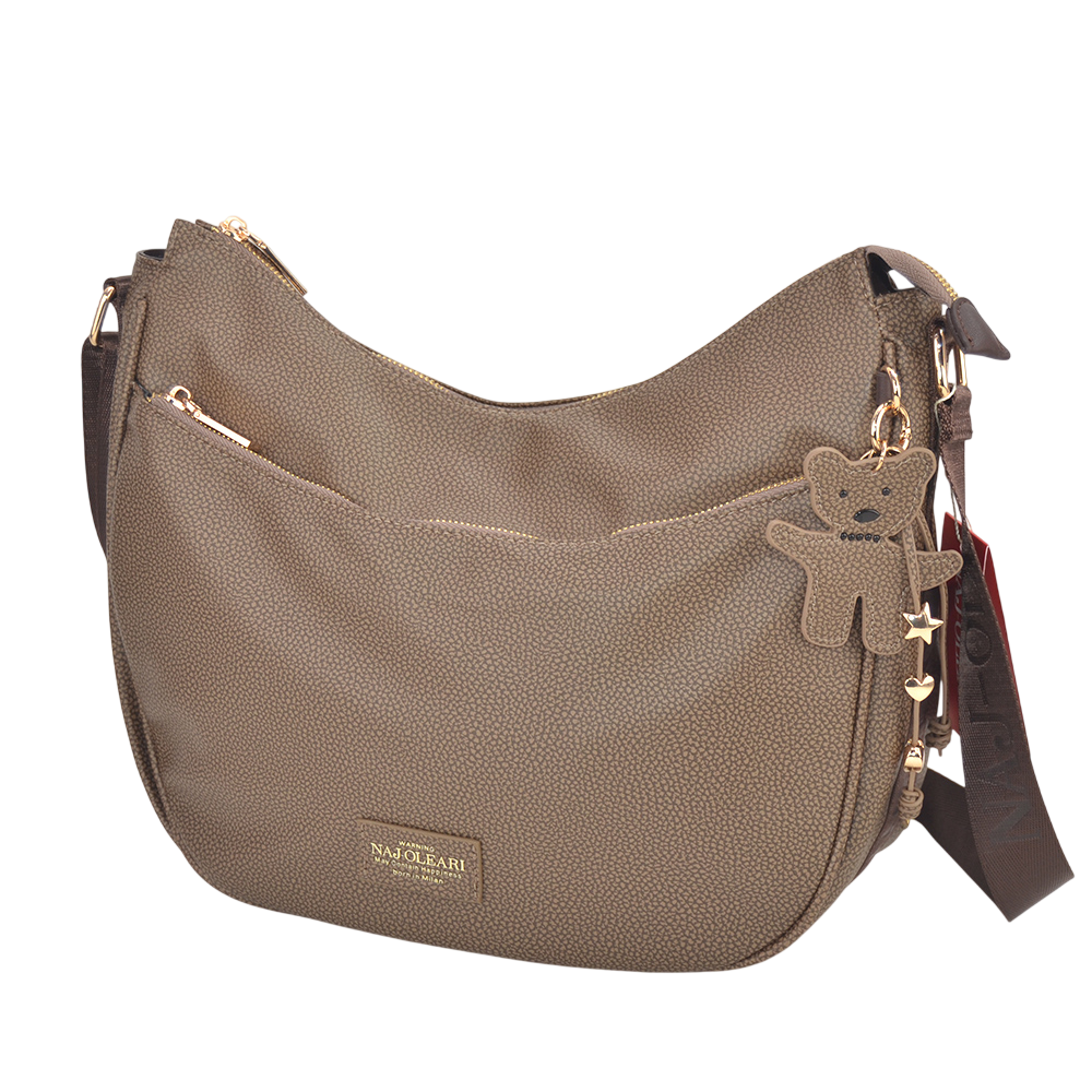 62146/BOBA15 BORSA BANANA MEDIA CIOCCOLATO 34x29x15cm 41233