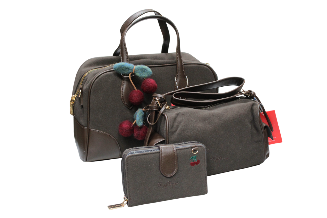 62149/SETNUNA L SHOPPING, M SOTTOBRACCIO, XS PORTAFOGLIO TESTA DI MORO 41233